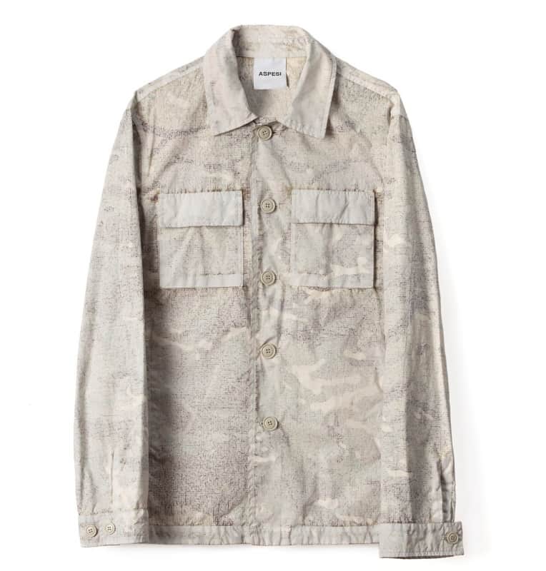 Aspesi capi in tela di cotone camouflage collezione primavera-estate 2020