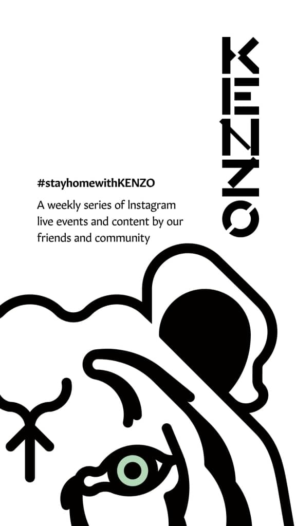 Stay Home with KENZO eventi sull'account Instagram @kenzo