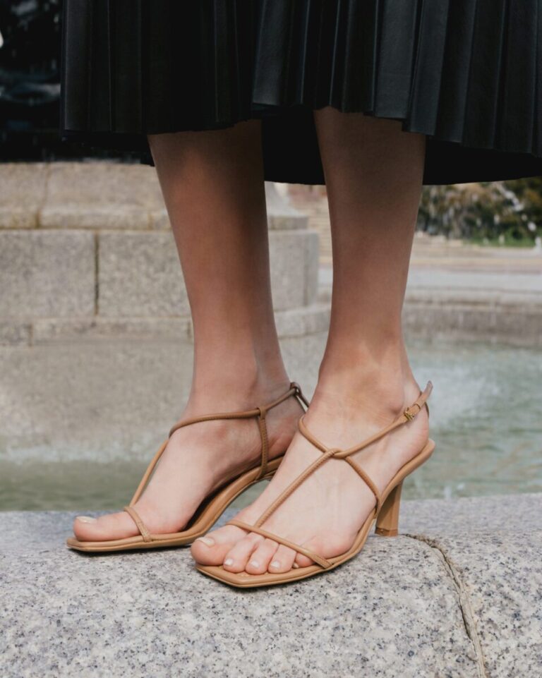 The Strappy Sandal__Almond__OnTheFoot_ESSEN_