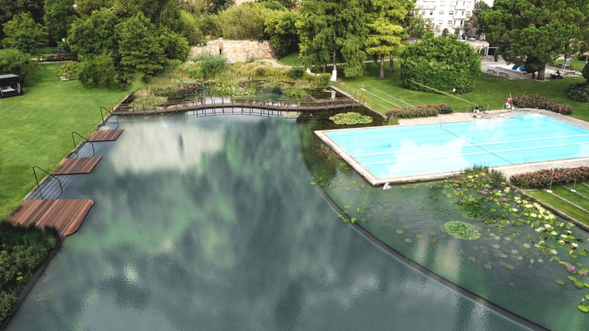 Il laghetto Bio Nature Pool Terme Merano 