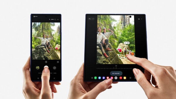 Galaxy Z Fold7 Samsung con Generative Edit AI per editing foto