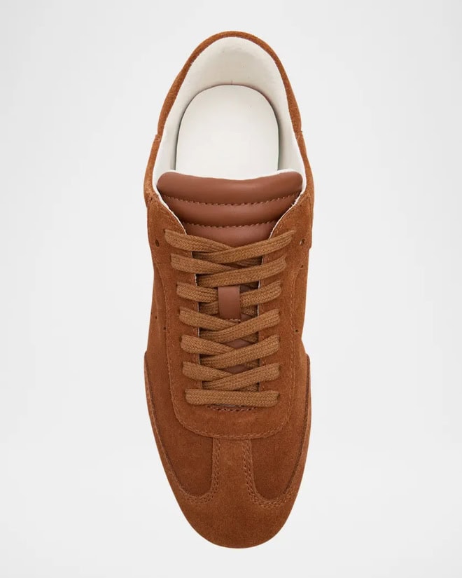 Sneaker donna Odissi Cass Lace Up 2025 in camoscio marrone vista dall’alto