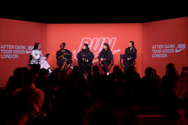 evento running donne Londra 2025 Nike After Dark Tour