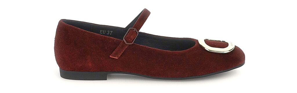 Ballerina Sally Stonefly rossa con cinturino