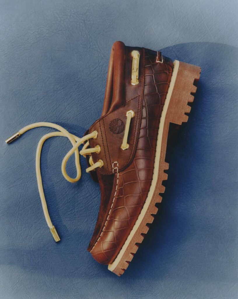Profilo della Timberland x Jacquemus Authentic Boat Shoe Brown Croc